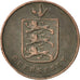 GUERNSEY, Double, 1830, KM #1, VF(30-35), Copper, 2.40