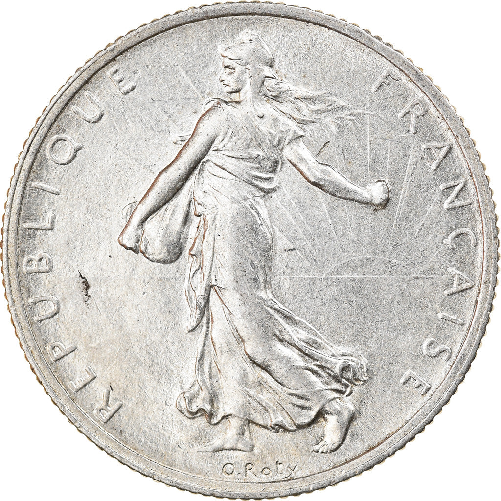 Coin, France, Semeuse, 2 Francs, 1919, Paris, AU(55-58), Silver, KM:845.1