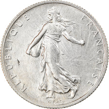 Coin, France, Semeuse, 2 Francs, 1919, Paris, AU(55-58), Silver, KM:845.1