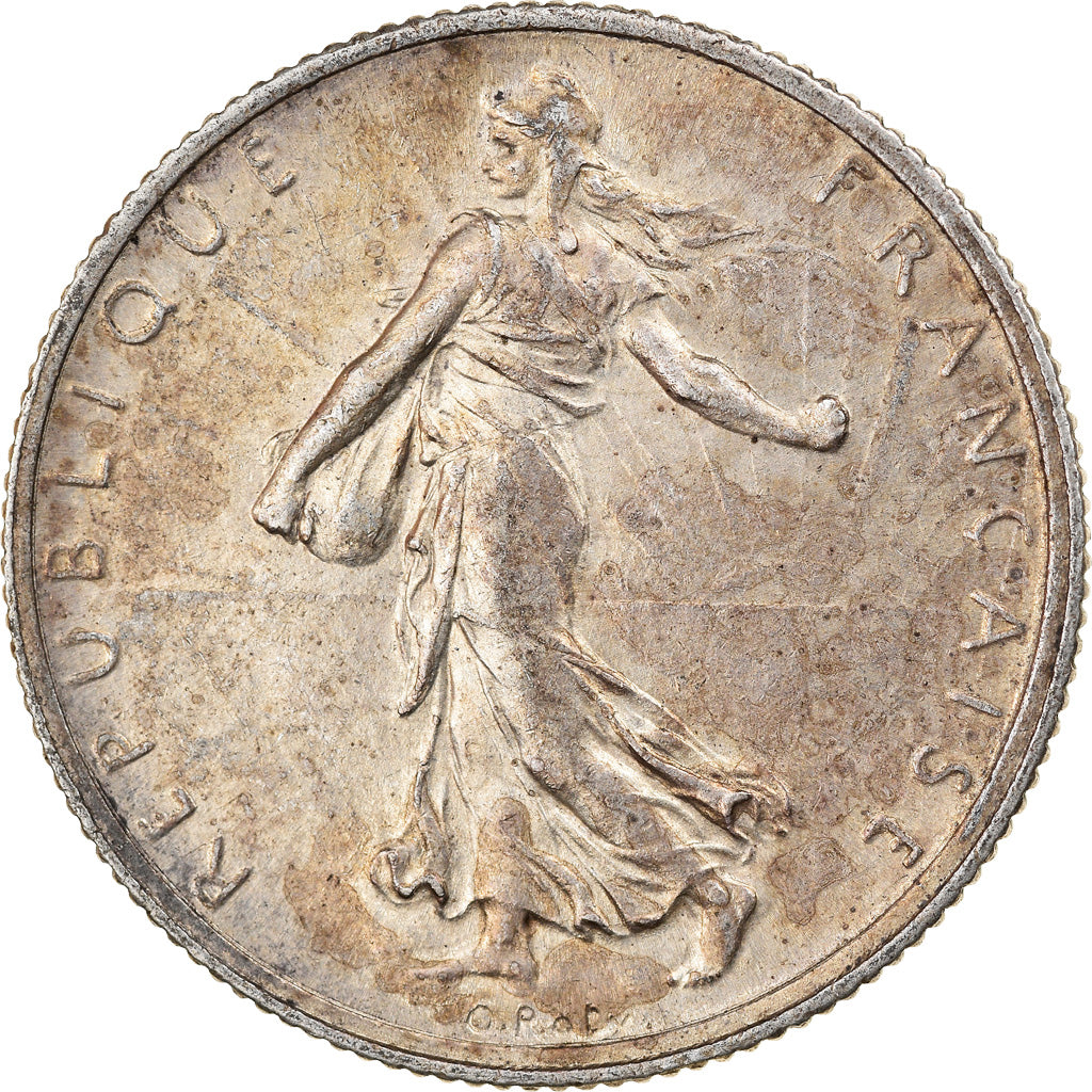 Coin, France, Semeuse, 2 Francs, 1919, Paris, AU(50-53), Silver, KM:845.1