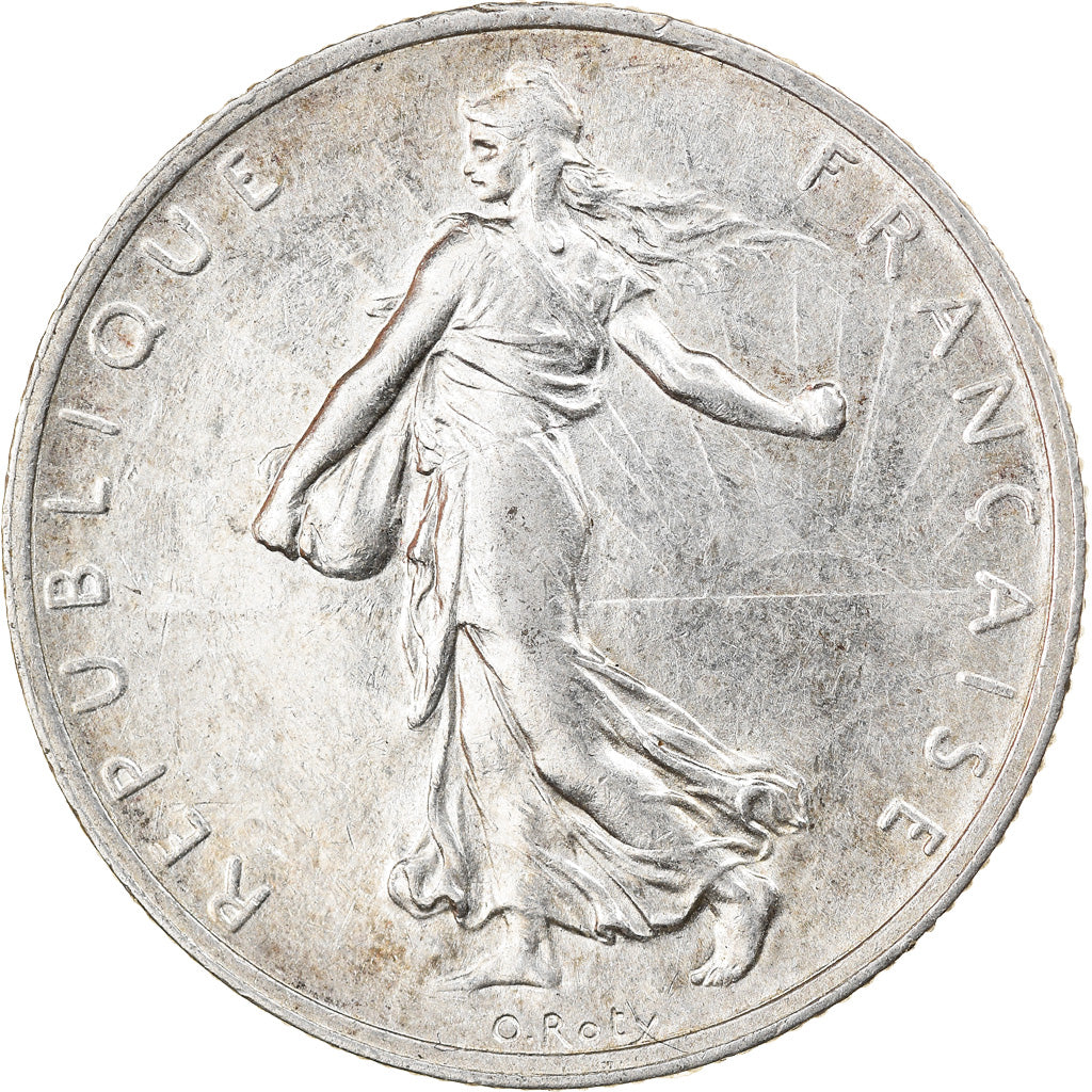 Coin, France, Semeuse, 2 Francs, 1918, Paris, AU(55-58), Silver, KM:845.1