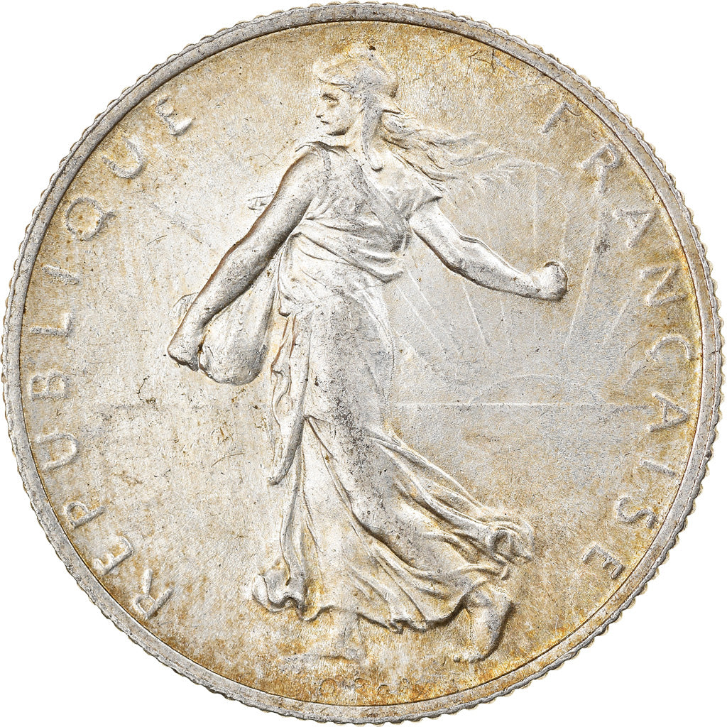 Coin, France, Semeuse, 2 Francs, 1916, Paris, AU(55-58), Silver, KM:845.1