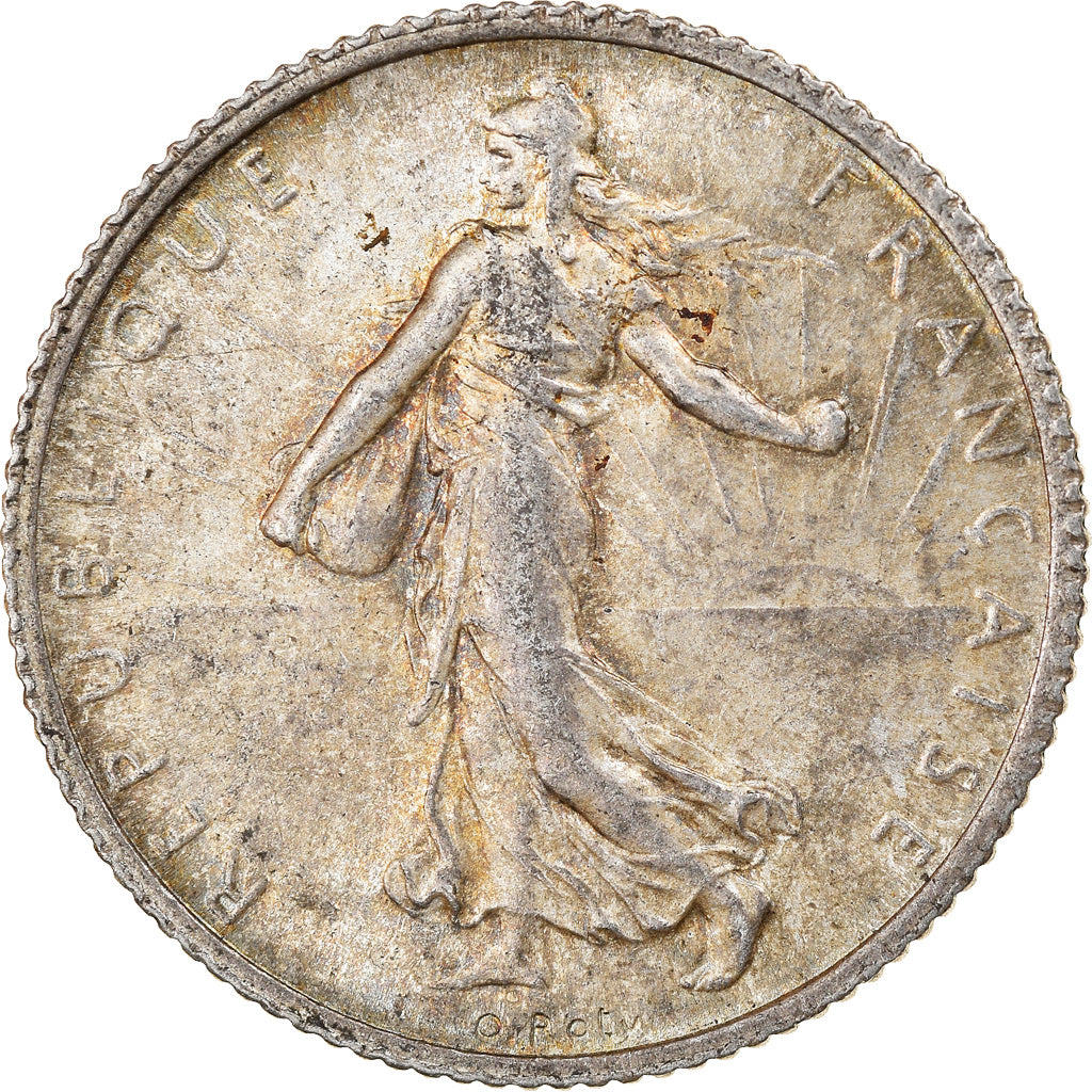 Coin, France, Semeuse, Franc, 1920, Paris, MS(60-62), Silver, KM:844.1