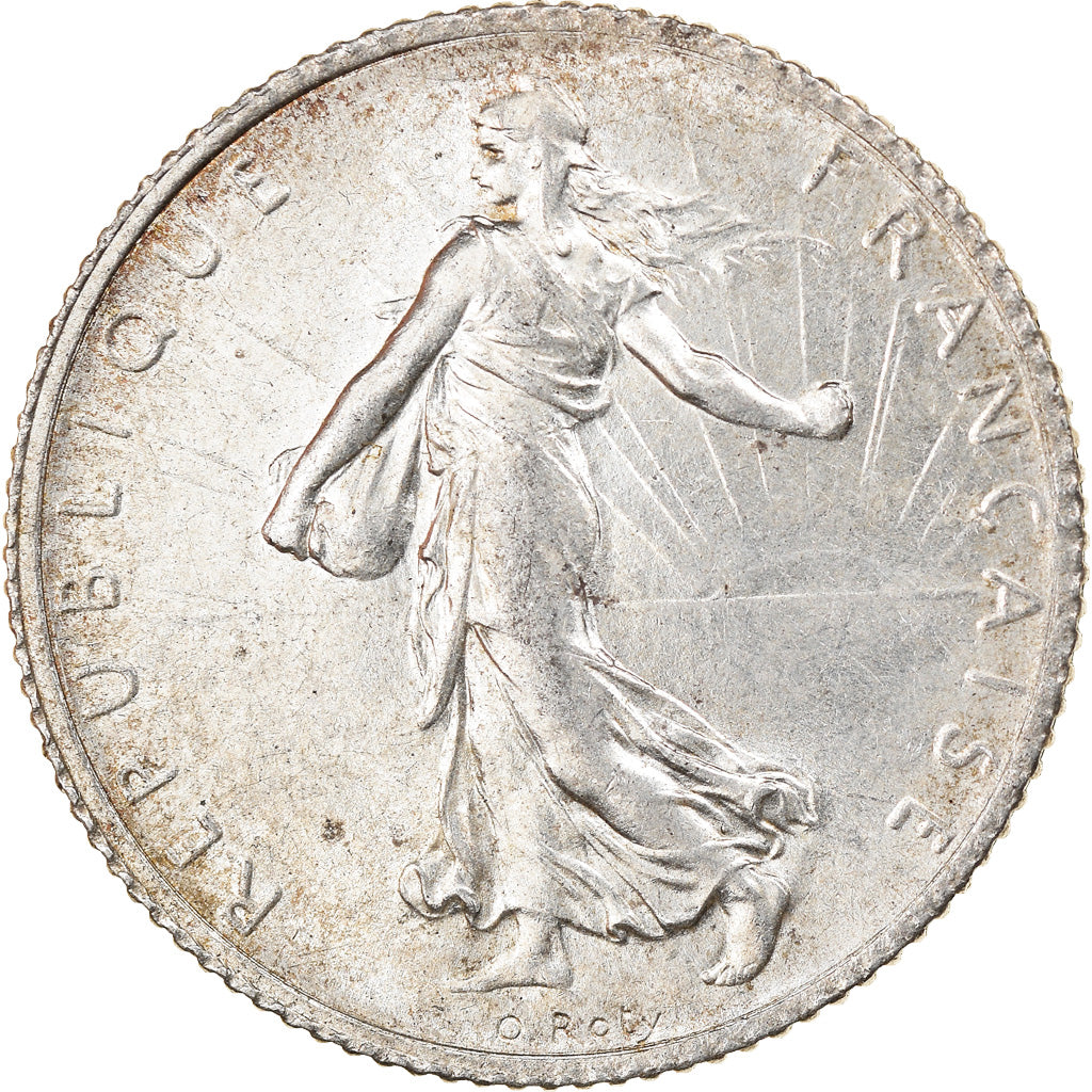 Coin, France, Semeuse, Franc, 1919, Paris, AU(55-58), Silver, KM:844.1