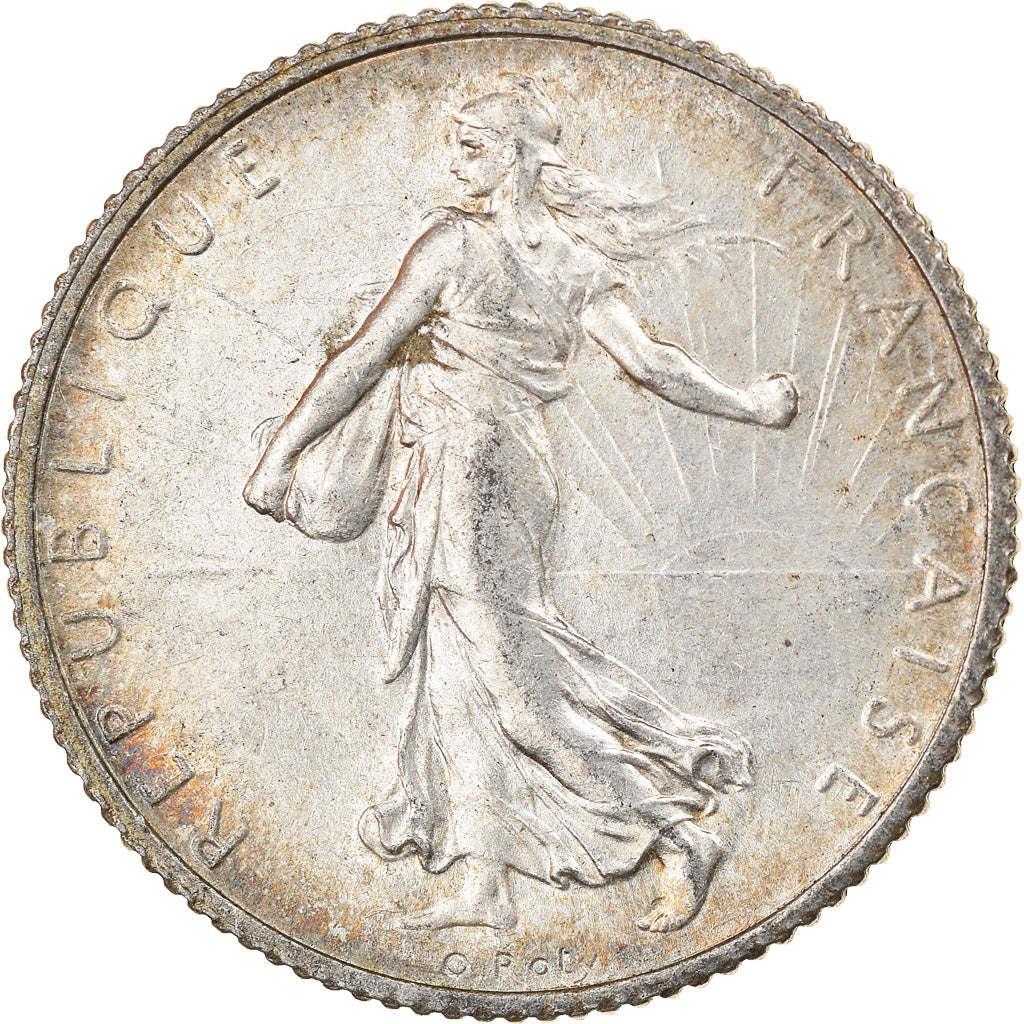 Münze, Frankreich, Semeuse, Franc, 1918, Paris, VZ+, Silber, KM:844.1
