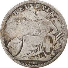 Coin, Switzerland, 1 Franc, 1861, Bern, VF(20-25), Silver, KM:23