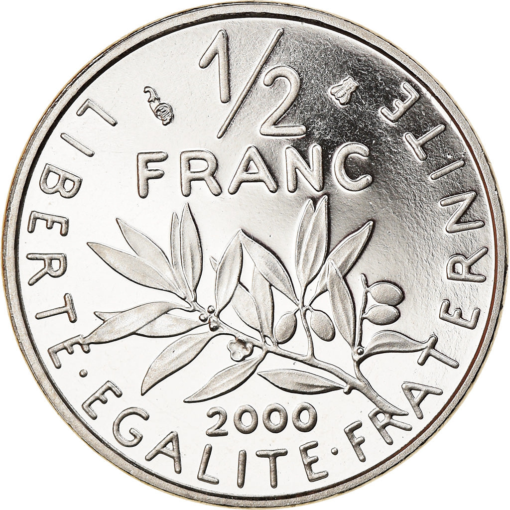 Coin, France, Semeuse, 1/2 Franc, 2000, Paris, Proof, MS(65-70), Nickel