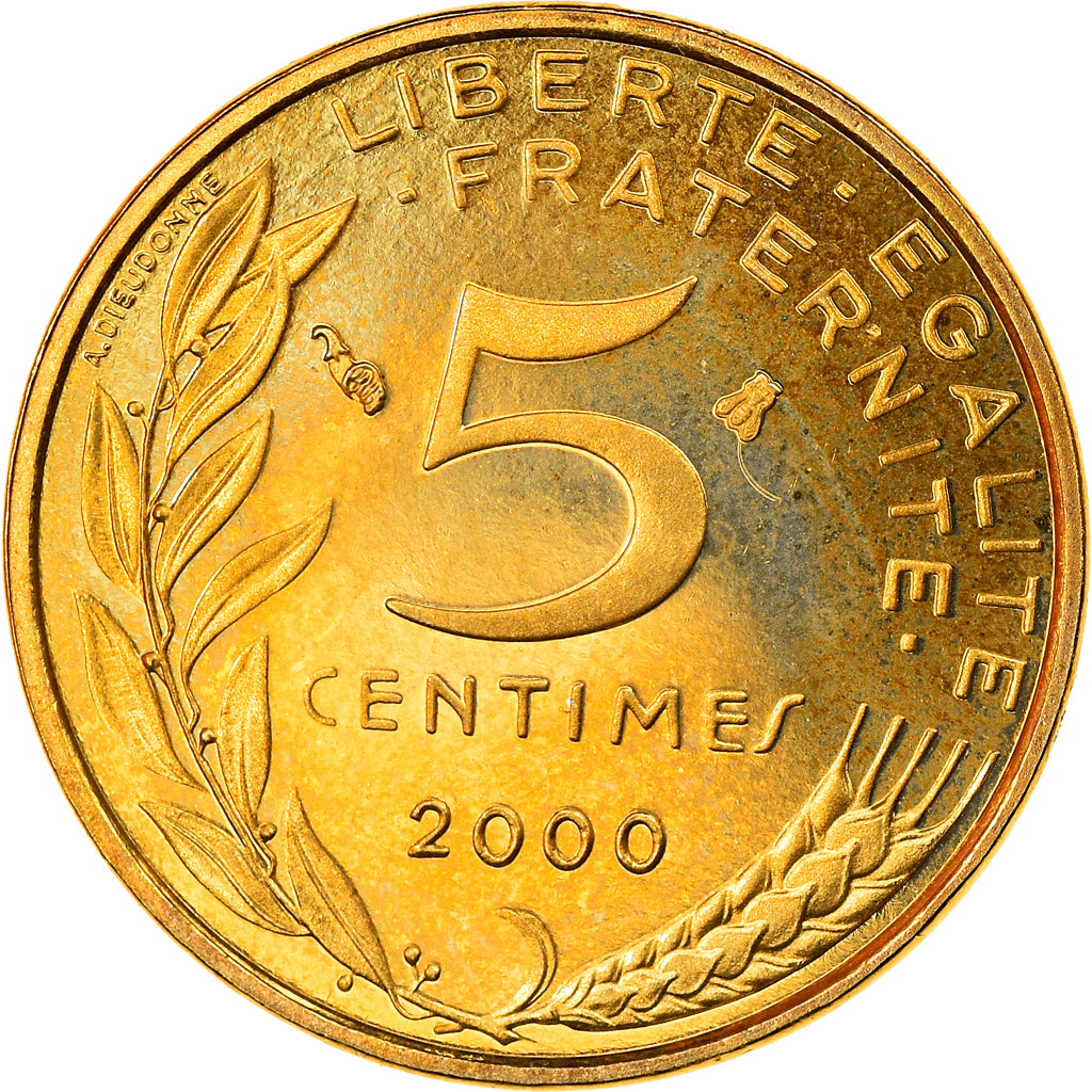 Coin, France, Marianne, 5 Centimes, 2000, Paris, Proof, MS(65-70)