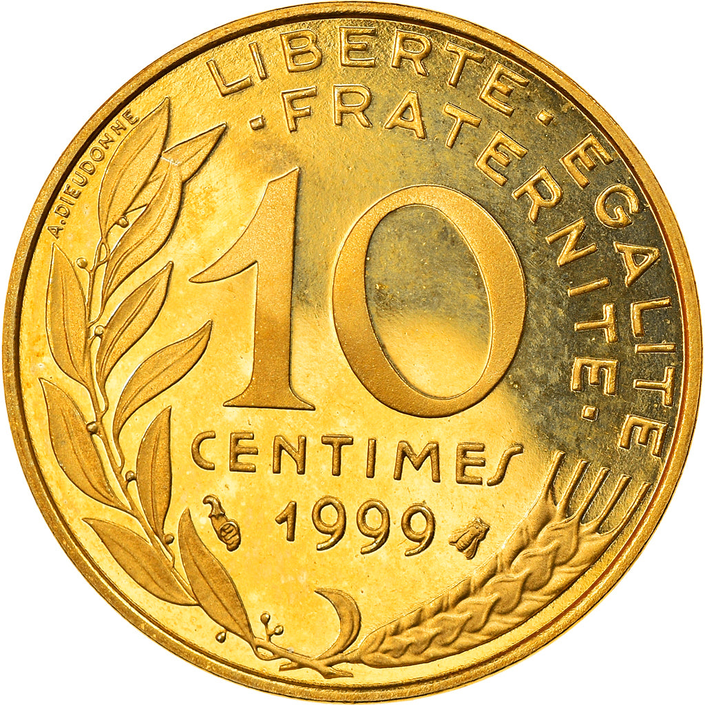 Coin, France, Marianne, 10 Centimes, 1999, Paris, Proof, MS(65-70)