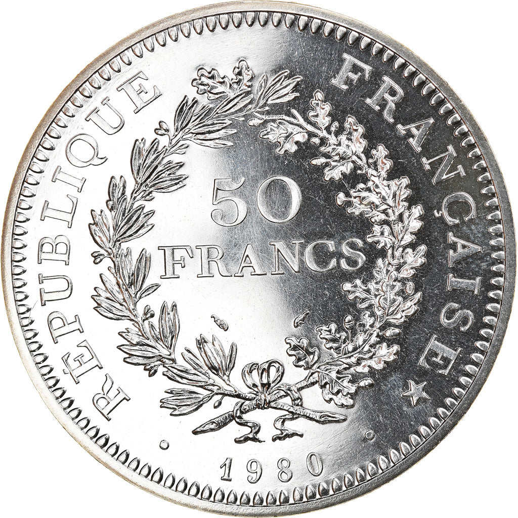 Monnaie, France, Hercule, 50 Francs, 1980, Paris, FDC, FDC, Argent, Gadoury:882