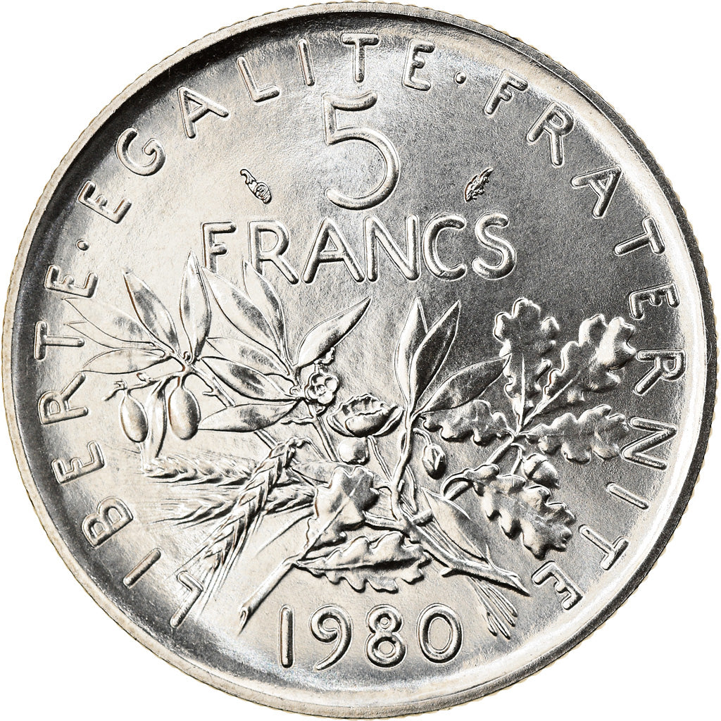 Monnaie, France, Semeuse, 5 Francs, 1980, Paris, FDC, FDC, Nickel Clad