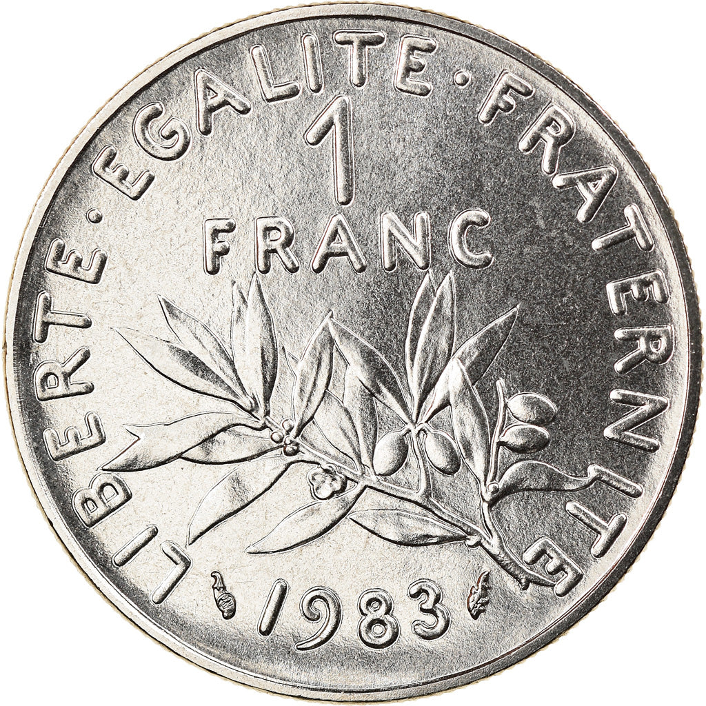 Coin, France, Semeuse, Franc, 1983, Paris, MS(65-70), Nickel, KM:925.1