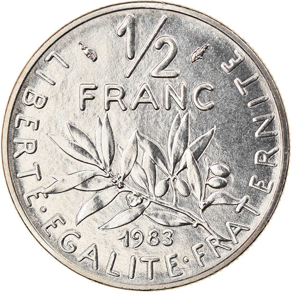 Coin, France, Semeuse, 1/2 Franc, 1983, Paris, FDC, MS(65-70), Nickel, KM:931.1