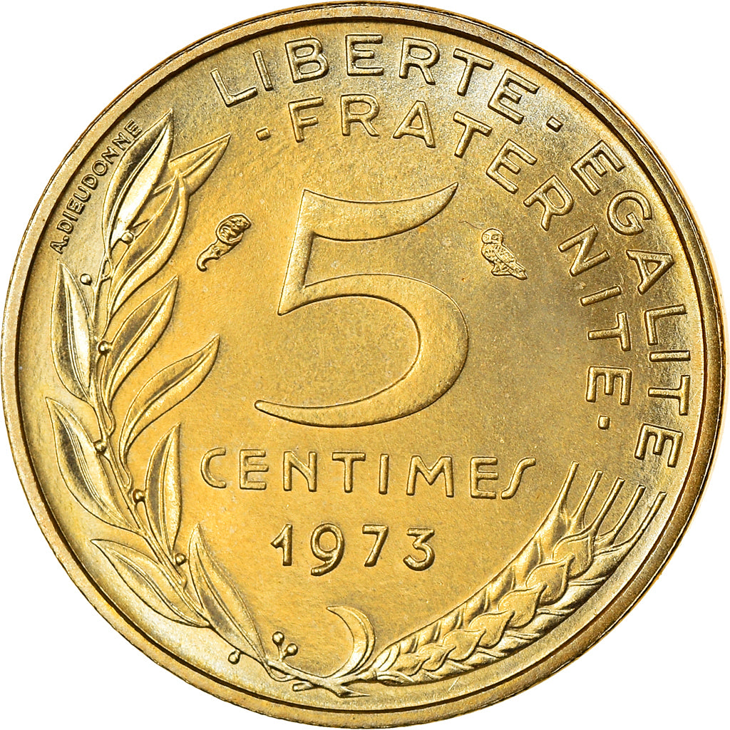 Coin, France, Marianne, 5 Centimes, 1973, Paris, FDC, MS(65-70)