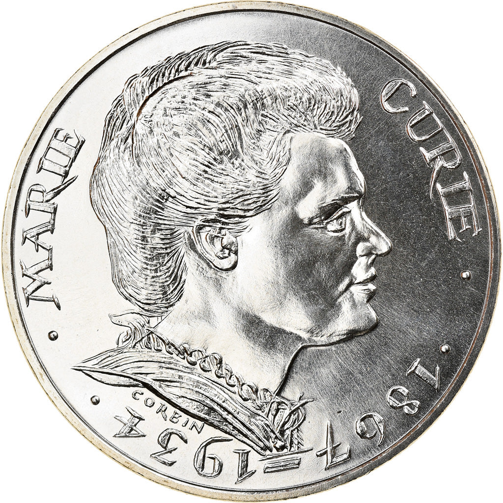 Moneta, Francia, Marie Curie, 100 Francs, 1984, Paris, FDC, FDC, Argento