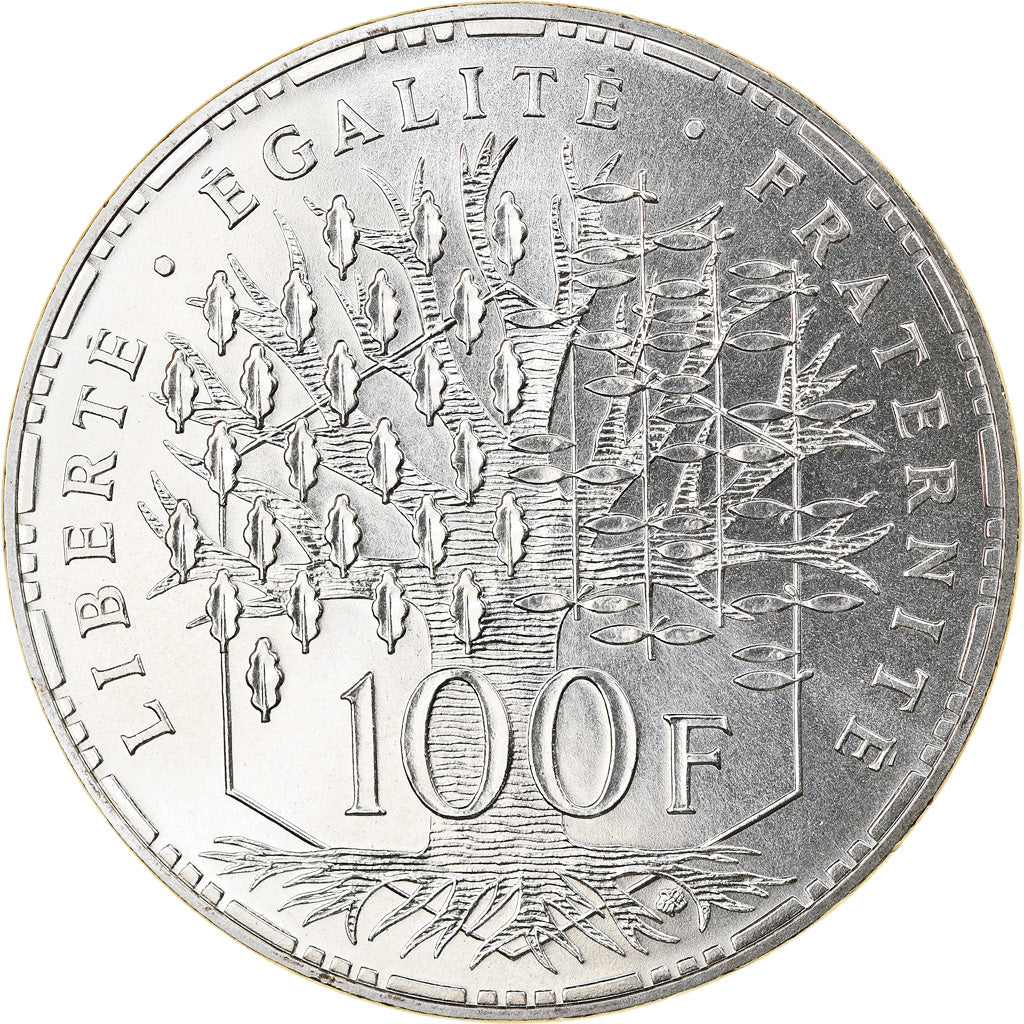 Coin, France, Panthéon, 100 Francs, 1984, Paris, FDC, MS(65-70), Silver
