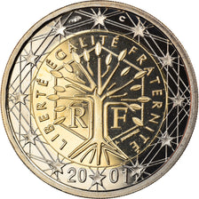 France, 2 Euro, 2001, Paris, FDC, FDC, Bi-Metallic, KM:1289