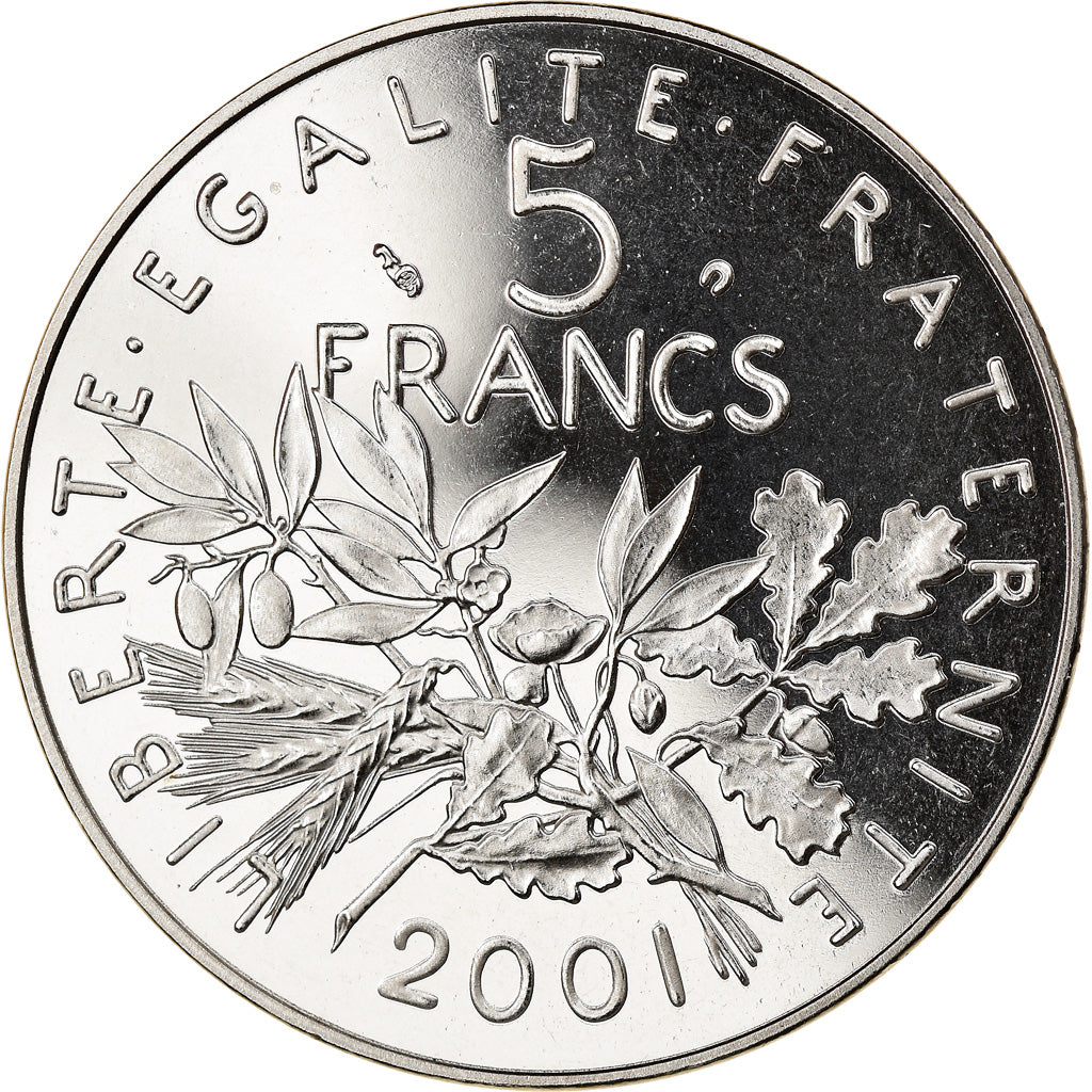 Coin, France, Semeuse, 5 Francs, 2001, Paris, Proof, MS(65-70), Nickel Clad