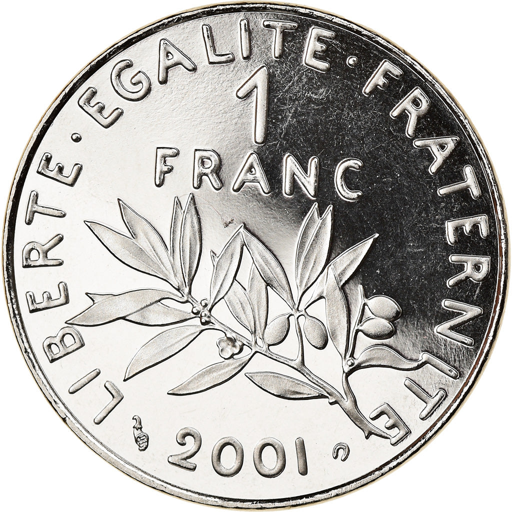 Monnaie, France, Semeuse, Franc, 2001, Proof, FDC, Nickel, KM:925.2