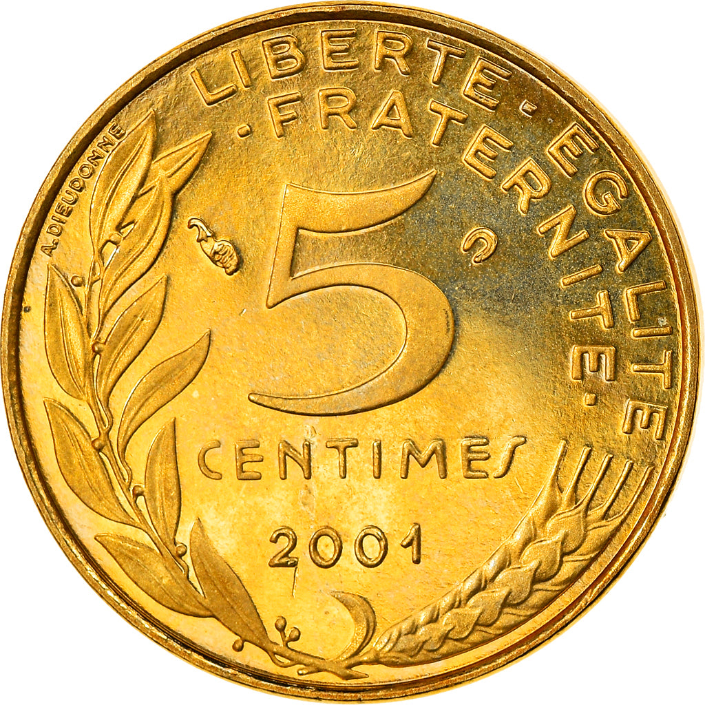 Coin, France, Marianne, 5 Centimes, 2001, Paris, Proof, MS(65-70)