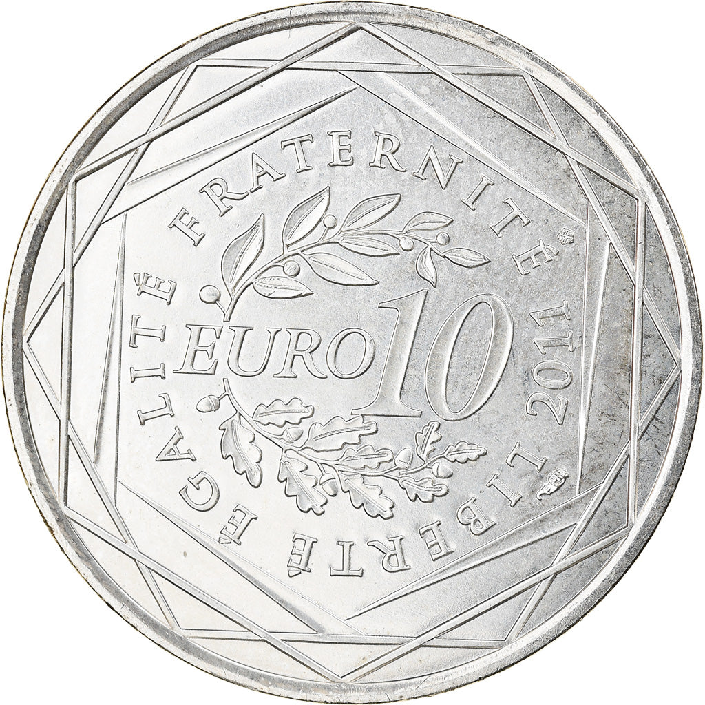 France, 10 Euro, Nord-Pas de Calais, 2011, Paris, MS(60-62), Silver, KM:1880