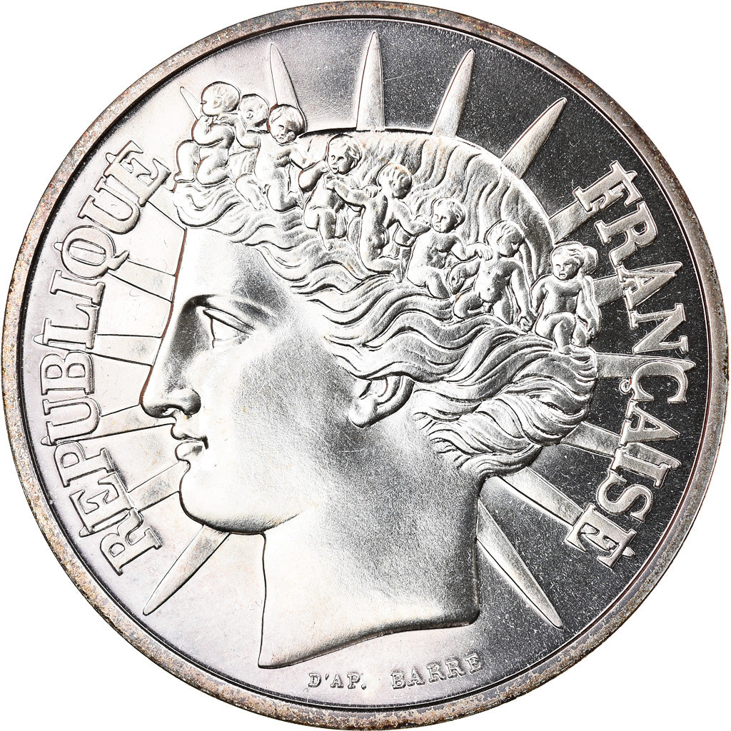 Coin, France, Fraternité, 100 Francs, 1988, Paris, FDC, MS(65-70), Silver
