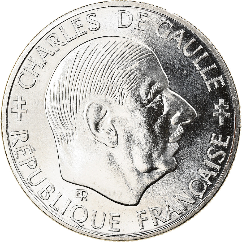 Coin, France, Charles de Gaulle, Franc, 1988, Paris, FDC, MS(65-70), Nickel