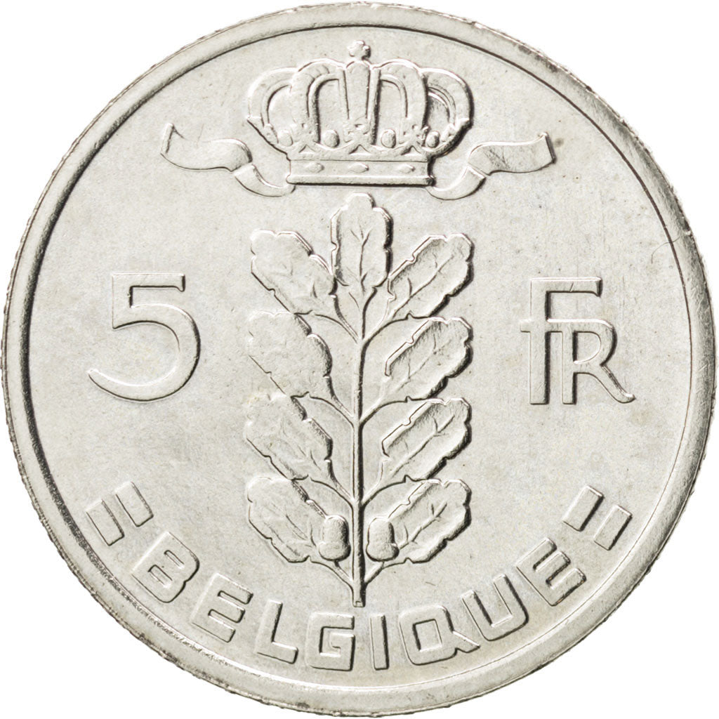 BELGIUM, 5 Francs, 5 Frank, 1978, KM #134.1, MS(65-70), Copper-Nickel, 24, 5.98