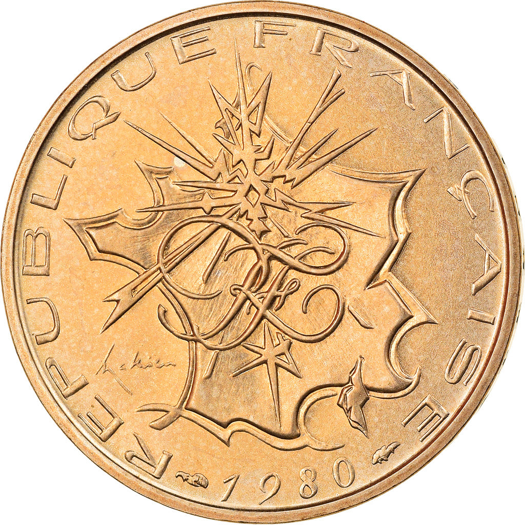 Coin, France, Mathieu, 10 Francs, 1980, Paris, MS(65-70), Nickel-brass, KM:940