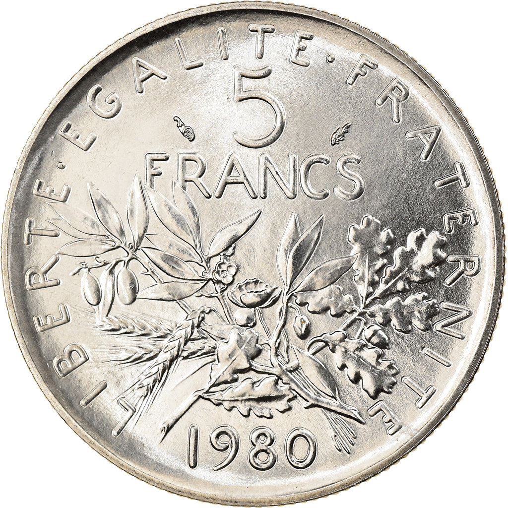 Monnaie, France, Semeuse, 5 Francs, 1980, Paris, FDC, FDC, Nickel Clad