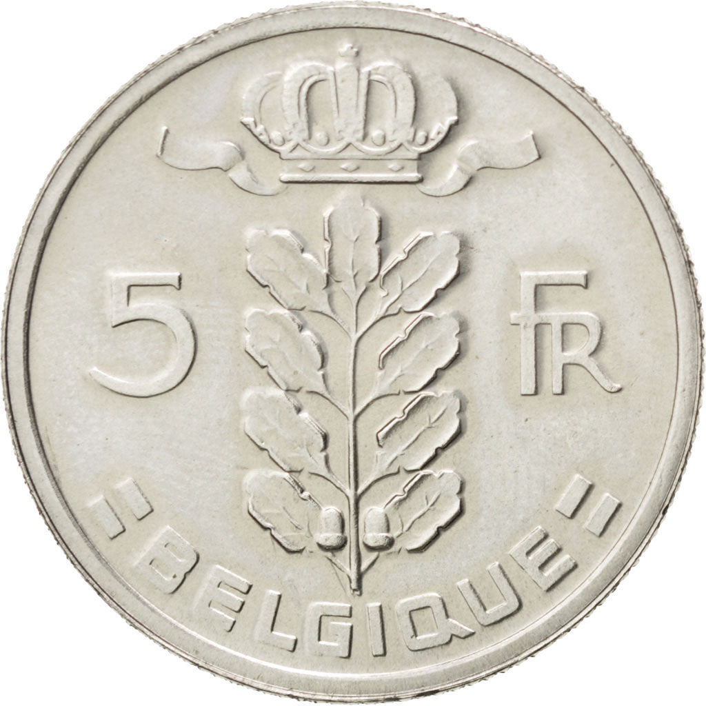 BELGIUM, 5 Francs, 5 Frank, 1979, KM #134.1, MS(65-70), Copper-Nickel, 24, 6.08