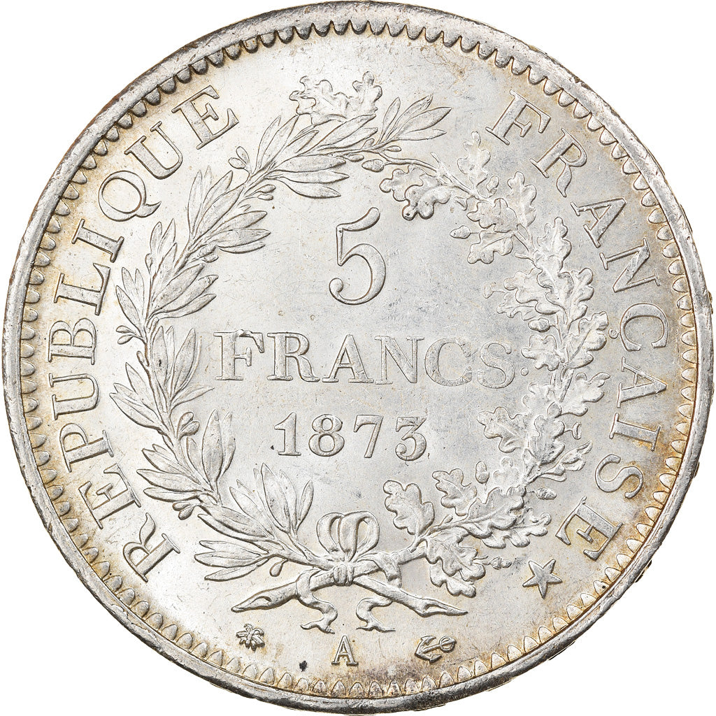 Coin, France, Hercule, 5 Francs, 1873, Paris, AU(55-58), Silver, KM:820.1