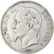 Coin, France, Napoléon III, 5 Francs, 1869, Strasbourg, EF(40-45), Silver