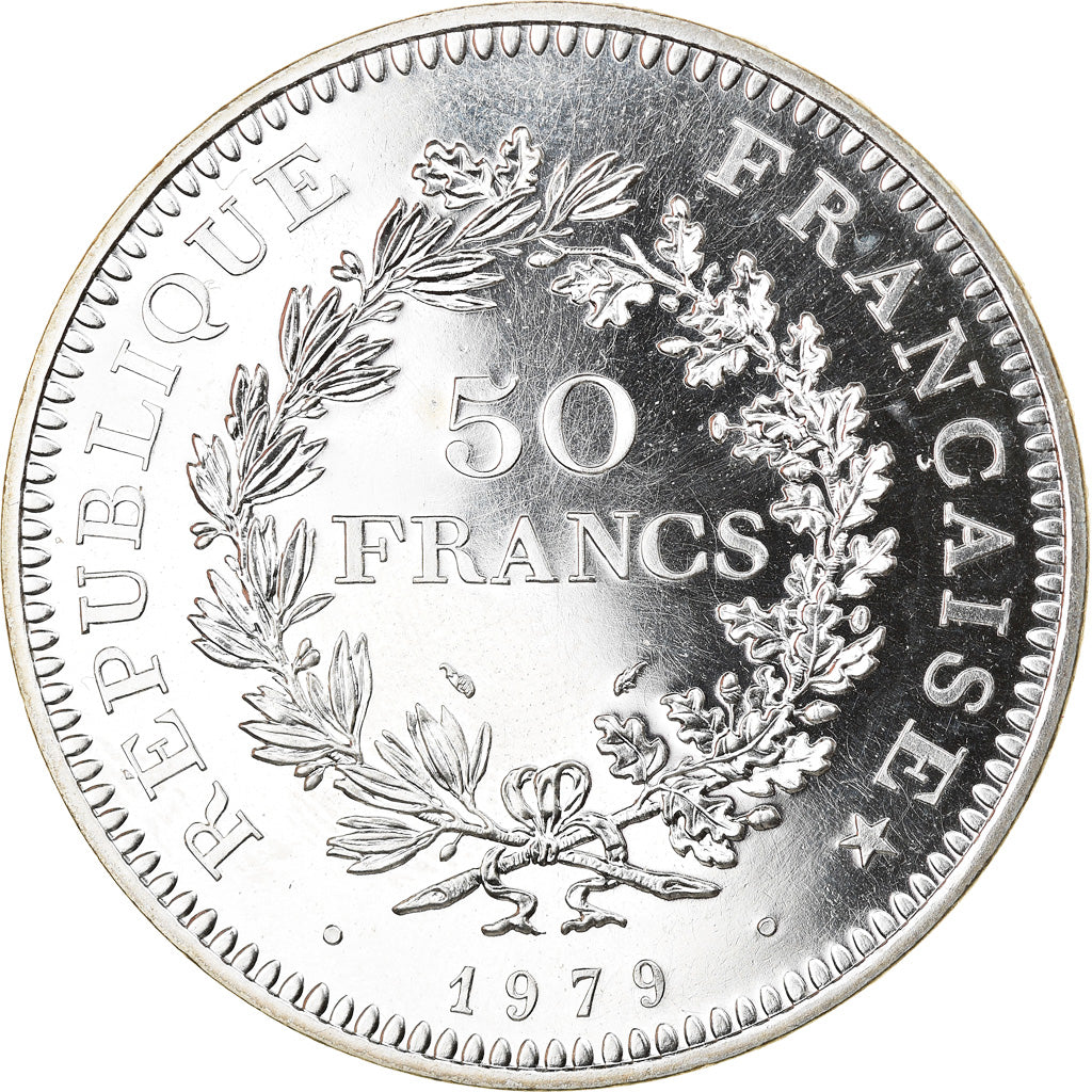 Coin, France, Hercule, 50 Francs, 1979, Paris, FDC, MS(65-70), Silver, KM:941.1