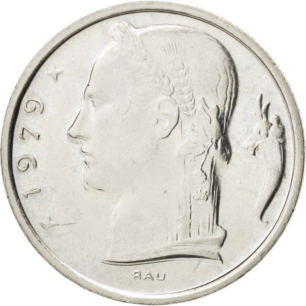 BELGIUM, 5 Francs, 5 Frank, 1979, KM #135.1, MS(65-70), Copper-Nickel, 24, 6.02