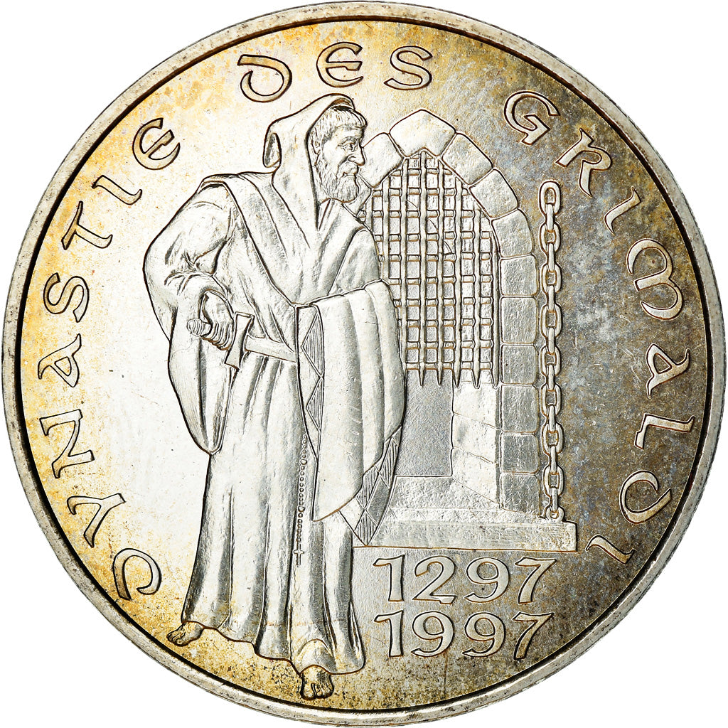 Coin, Monaco, Dynastie des Grimaldi, 100 Francs, 1997, MS(63), Silver, KM:176