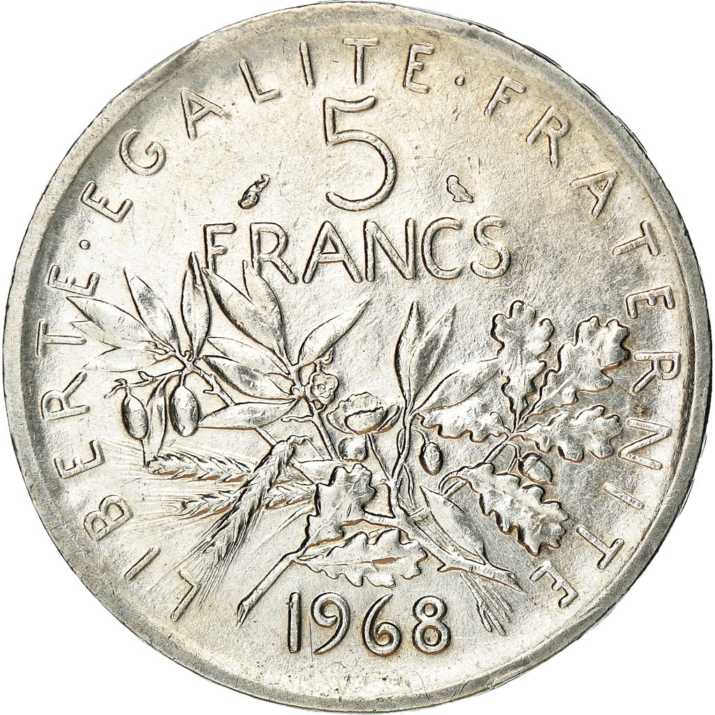 Münze, Frankreich, Semeuse, 5 Francs, 1968, Paris, VZ+, Silber, KM:926