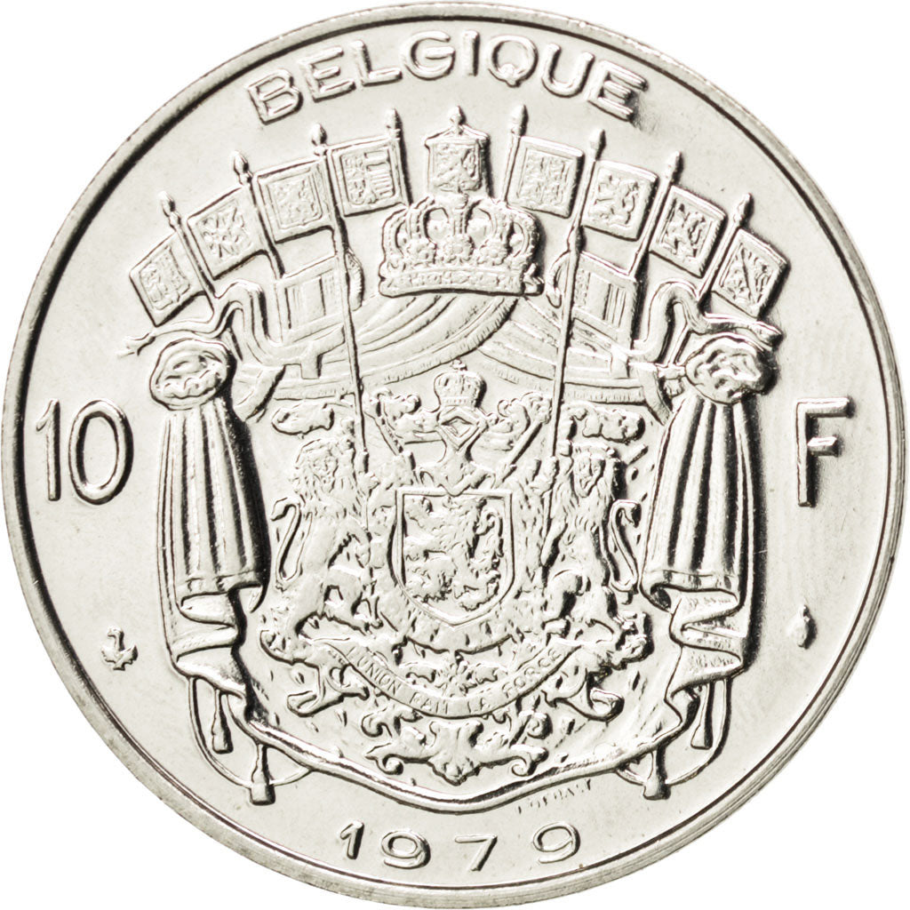 Coin, Belgium, 10 Francs, 10 Frank, 1979, MS(65-70), Nickel, KM:155.1
