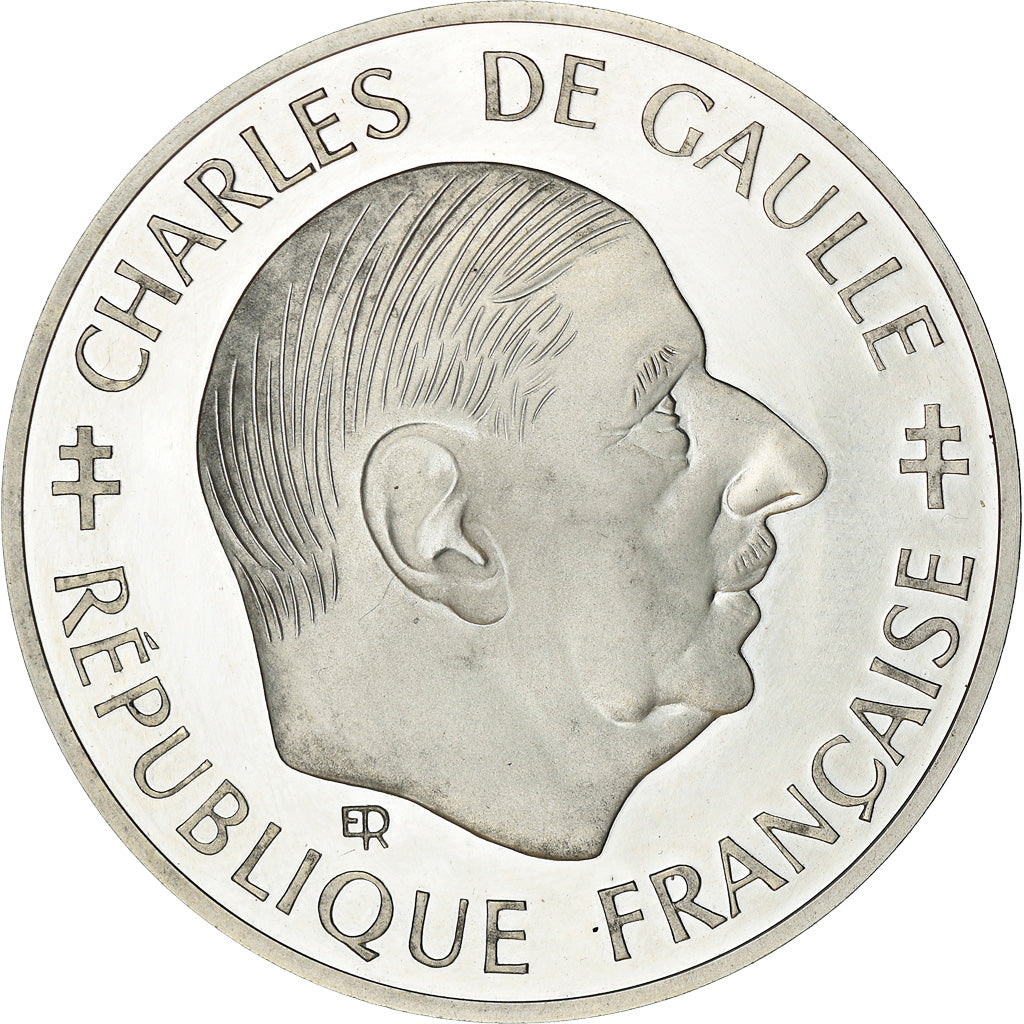 Coin, France, Charles de Gaulle, Franc, 1988, Proof, MS(63), Silver, KM:978