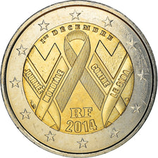 Frankreich, 2 Euro, Journée mondiale de la lutte contre le Sida, 2014, Paris