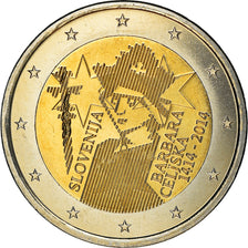 Slovenia, 2 Euro, Barbara Celiska, 2014, MS(64), Bi-Metallic