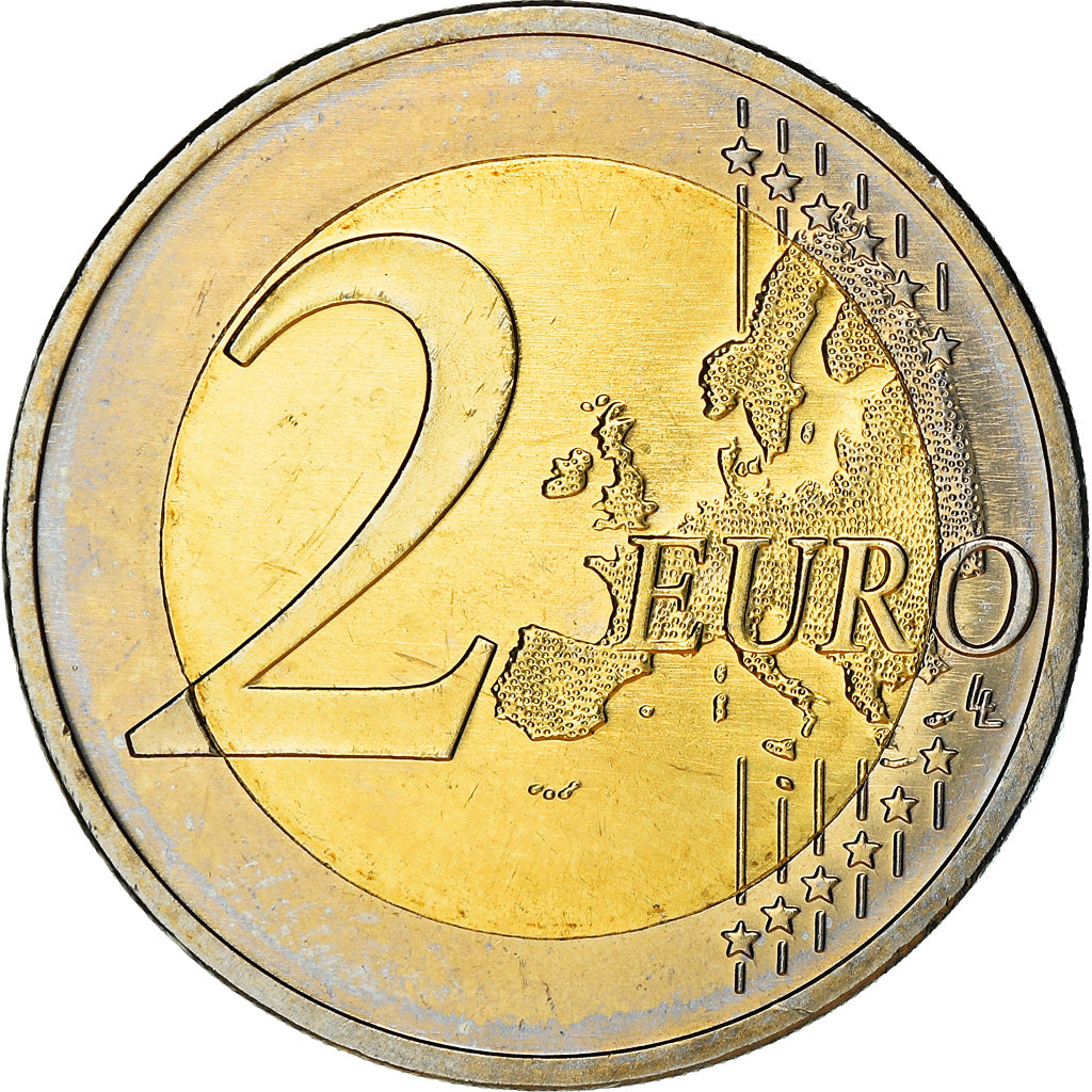 Allemagne, 2 Euro, 25e Anniversaire du mur de Berlin, Colorisé, SPL+