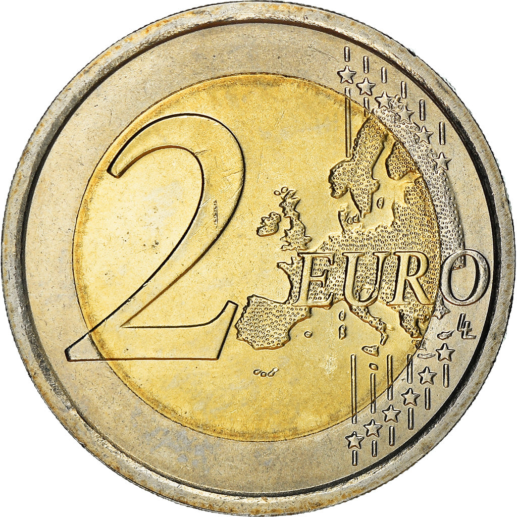 Italy, 2 Euro, Giuseppe Verdi, 2013, Colourized, MS(63), Bi-Metallic