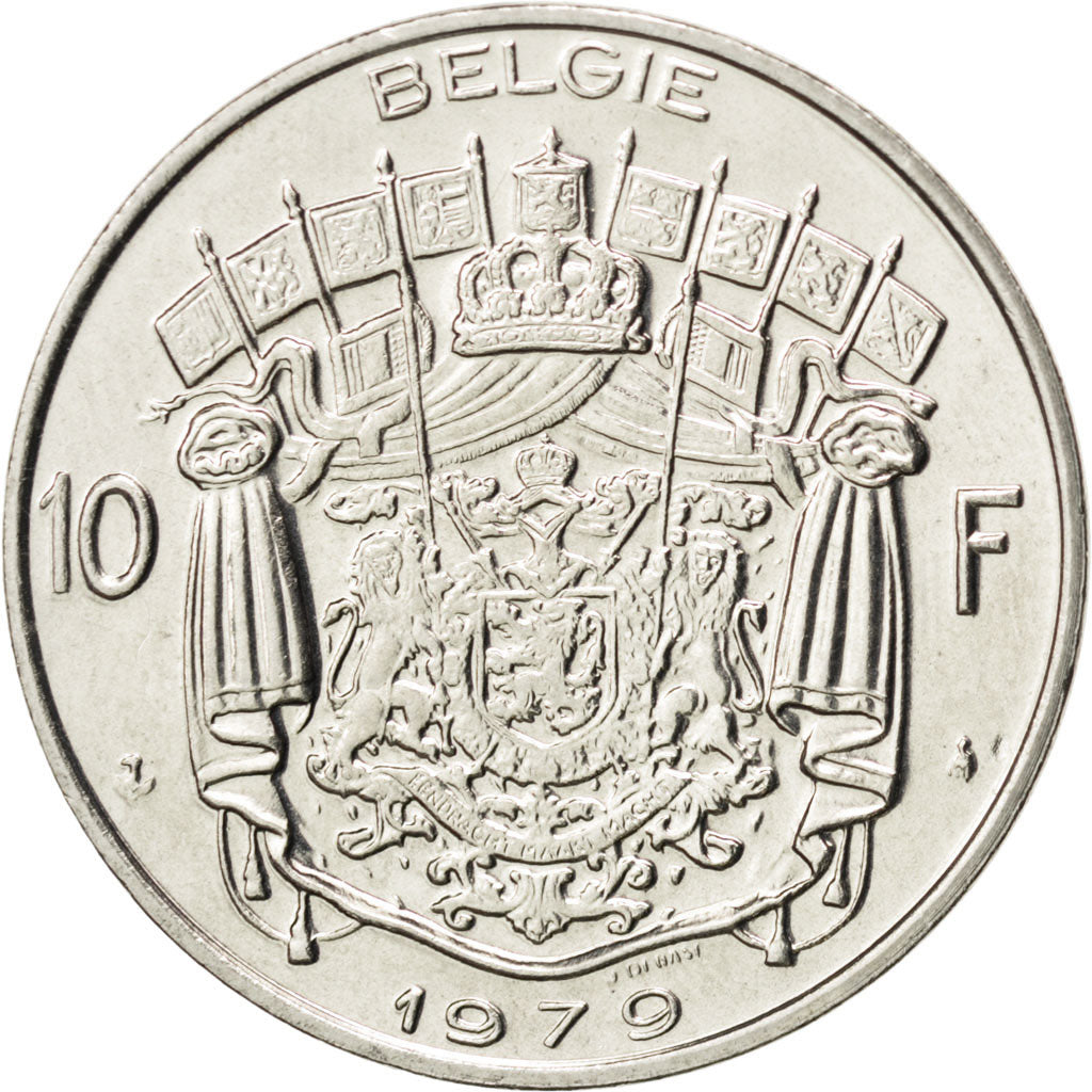 Coin, Belgium, 10 Francs, 10 Frank, 1979, MS(65-70), Nickel, KM:156.1