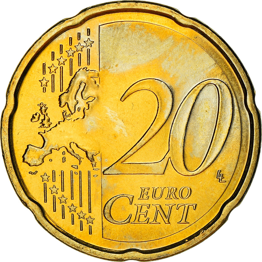 Chypre, 20 Euro Cent, 2009, SUP+, Laiton, KM:82