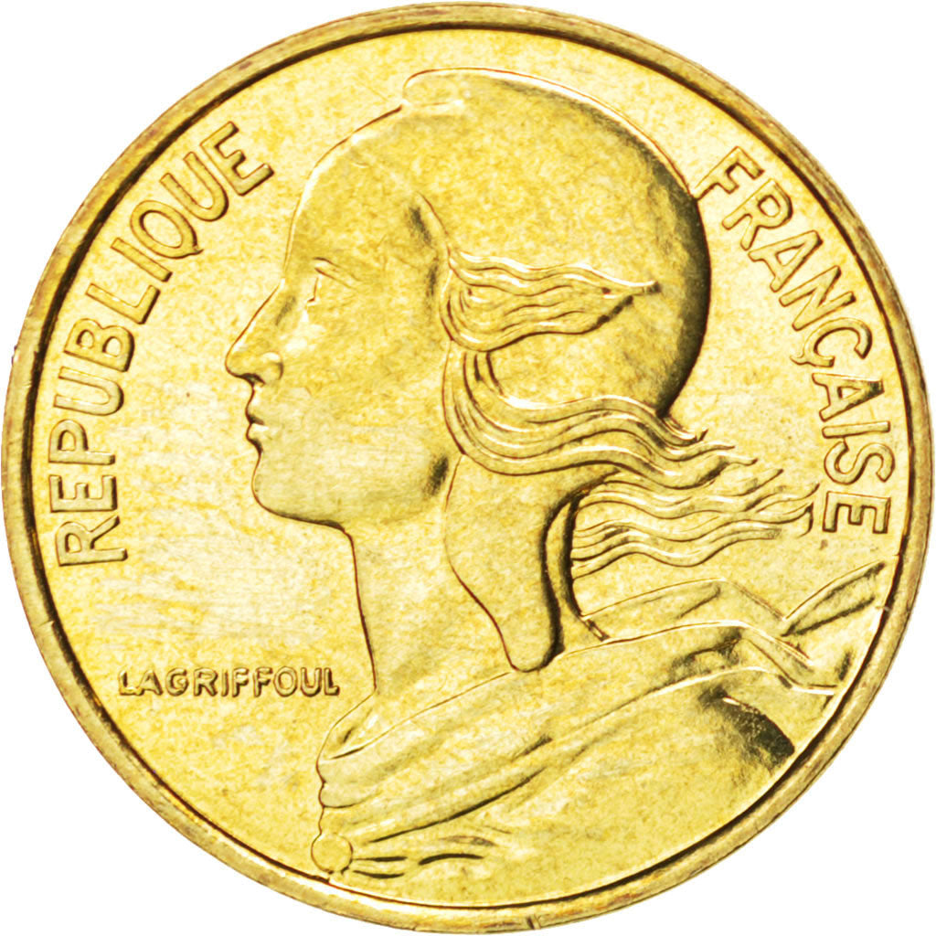 FRANCE, Marianne, 5 Centimes, 1999, Paris, KM #933, MS(65-70), Aluminum-Bronze,.