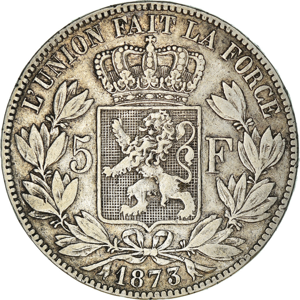 Coin, Belgium, Leopold II, 5 Francs, 5 Frank, 1873, VF(30-35), Silver, KM:24