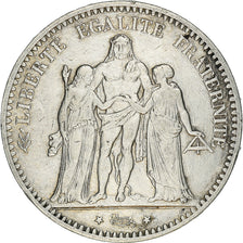 Coin, France, Hercule, 5 Francs, 1875, Paris, VF(30-35), Silver, KM:820.1
