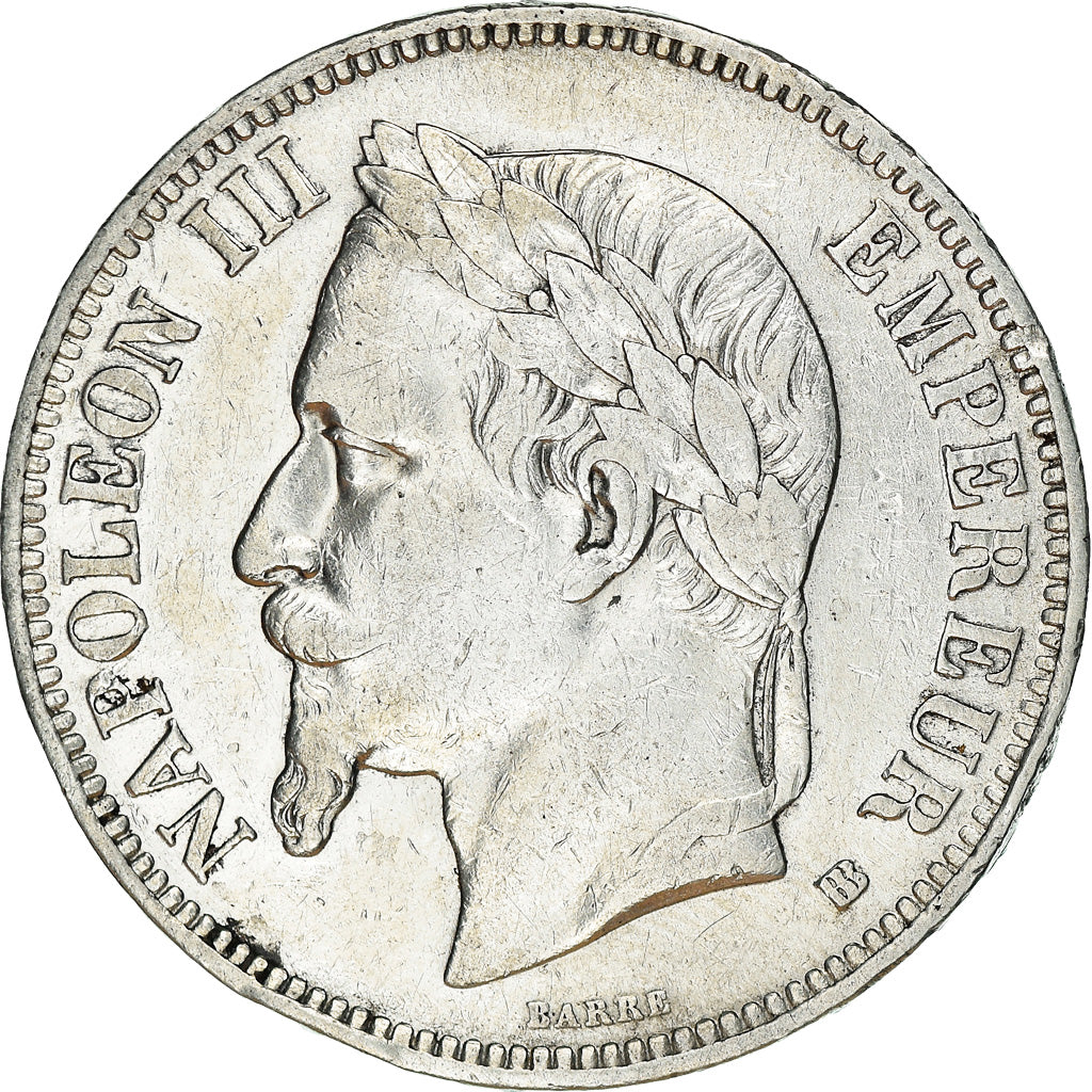 Moneda, Francia, Napoleon III, Napoléon III, 5 Francs, 1868, Paris, MBC+