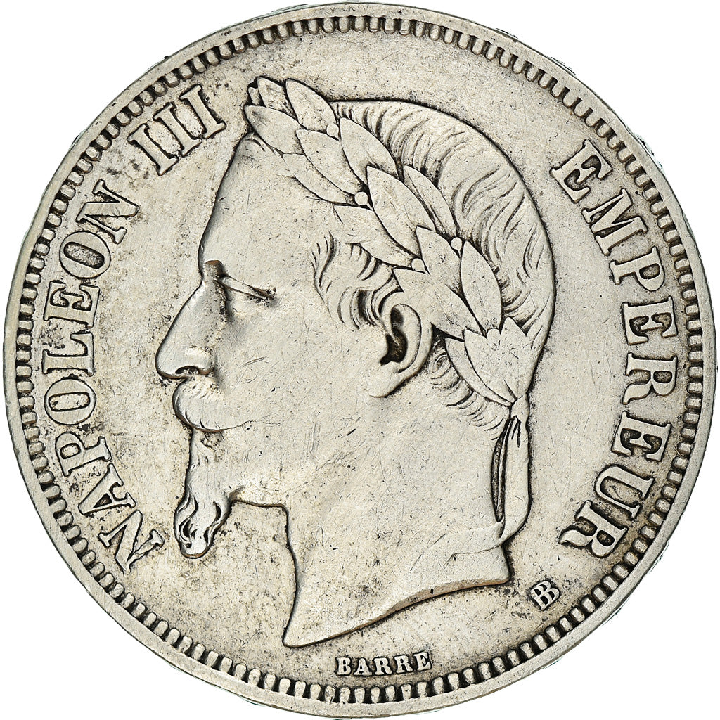 Coin, France, Napoléon III, 5 Francs, 1870, Strasbourg, EF(40-45), Silver